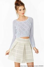 Узор ромбы спицами