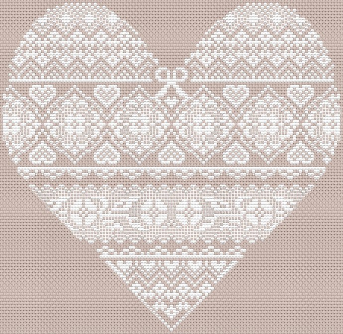 Вышитые сердца