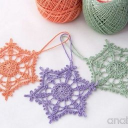 ​Как сделать вязаную снежинку плотной