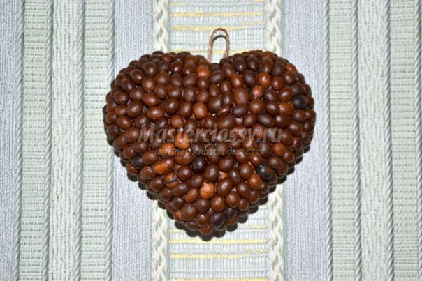 Кофейный топиарий в форме сердца