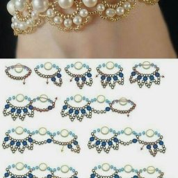 ​Заколки и браслет из бисера и искусственного жемчуга