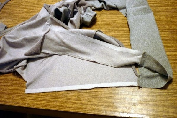 Втачивание молнии в изделие с резинкой из трикотажа по низу