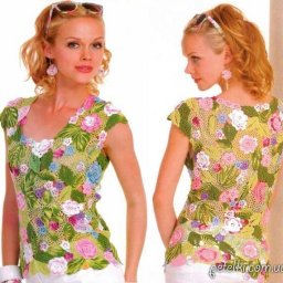 Невероятно красивый топ в технике ирландского кружева