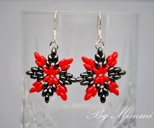 Серёжки из бисера со схемами