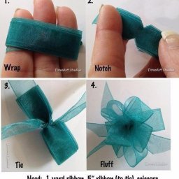 Схемы для завязывания подарочных бантов