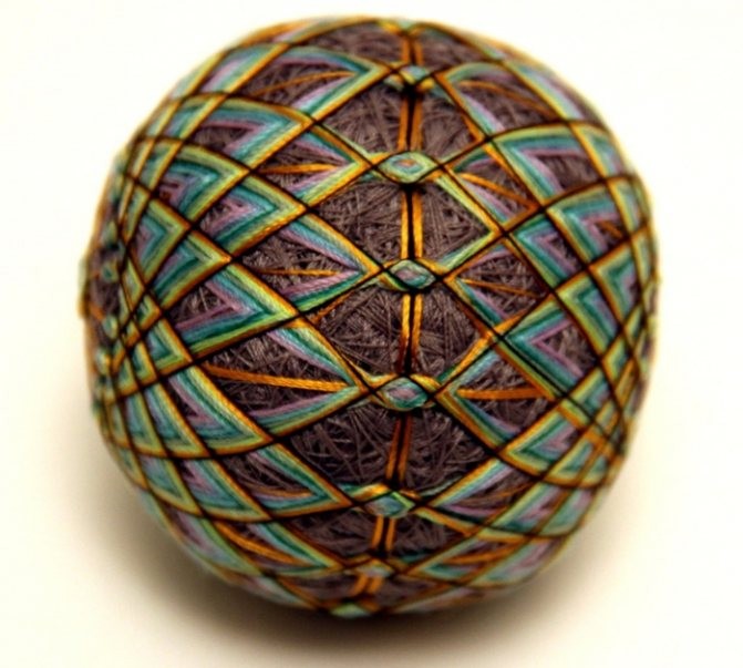Темари или искусство вышивки на шарах: красота переплетений