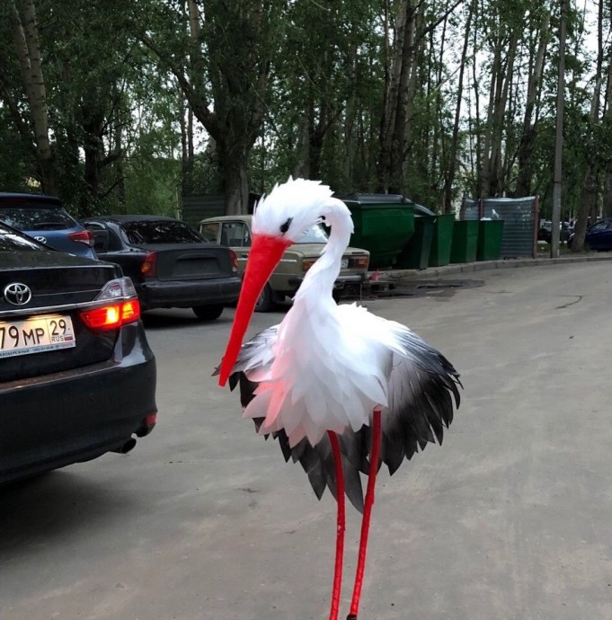 Аист для украшения дачного участка