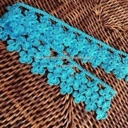 Кружево из двух полос цветов