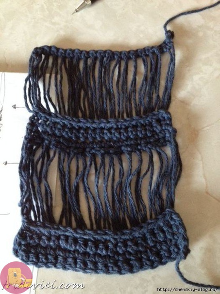 Необычная занавеска крючком