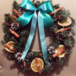 Новогодний веночек своими руками