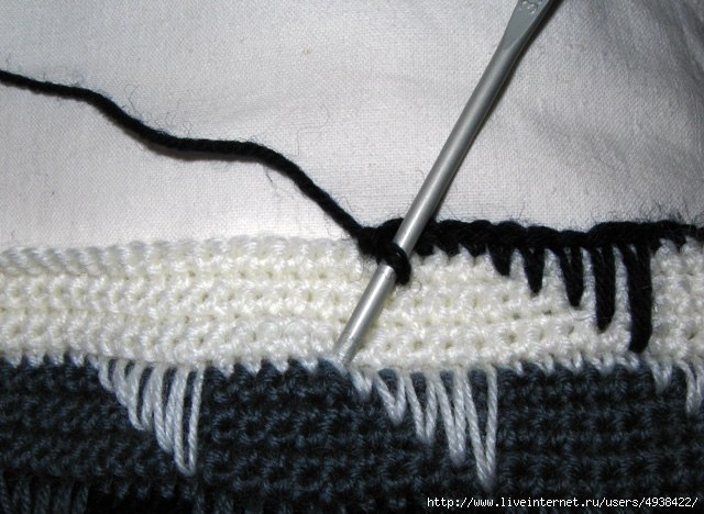 Очень красивый узор для пледа или палантина