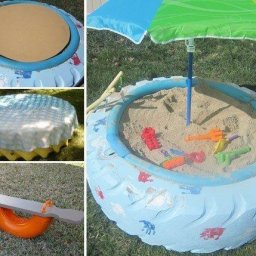 Оформление детской площадки на даче