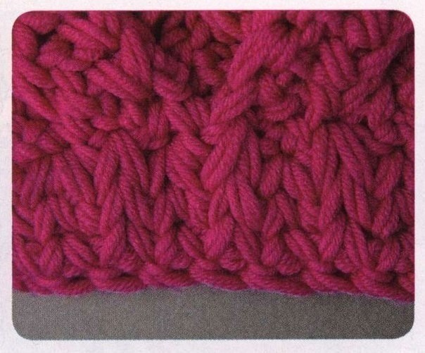 Плетёный шарф-снуд крючком