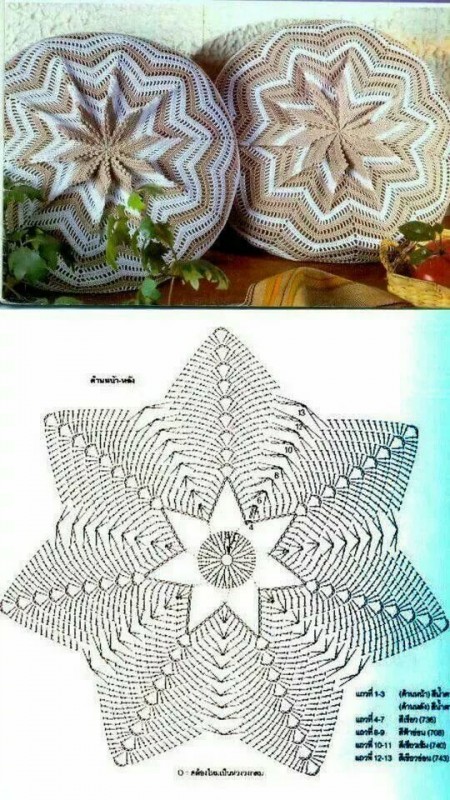 Подушки с вязаными чехлами