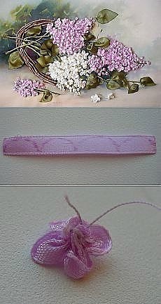 Сирeнь из атласных лент Сирeнь из атласных лент