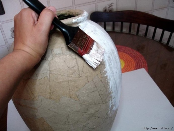 Ваза своими руками из папье-маше