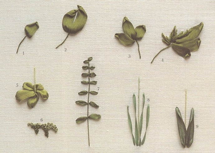 Вышивка лентами разных цветов: мастер-класс