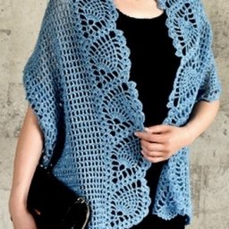 ​Женственный палантин крючком