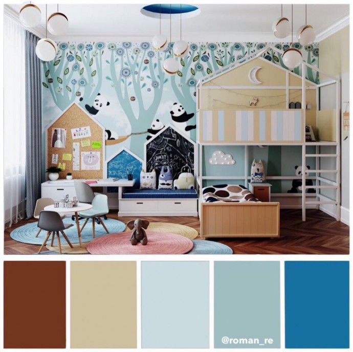 Красивые и благородные сочетания цветов в интерьере