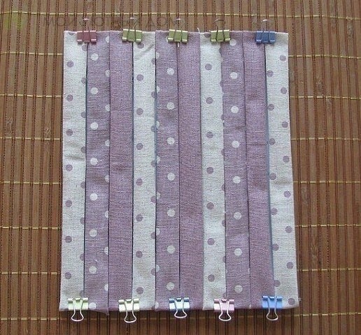 ​Двухцветный узор для плетения из ткани