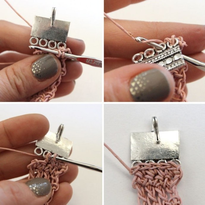 Вязанный крючком браслет: мастер-класс