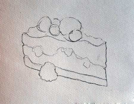 Урок рисования: кусочек торта