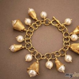 Браслет на цепочке с жемчугом своими руками