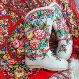 Идеи росписи валенок