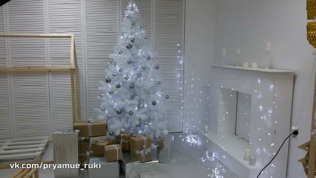 Белый фальш-камин