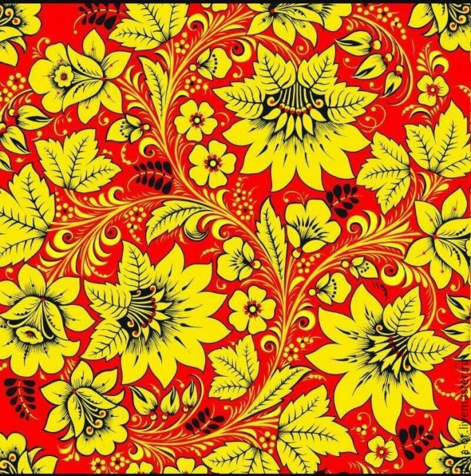 Роспись куртки в русском стиле