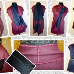 Жилет или кардиган из двулицевого джерси