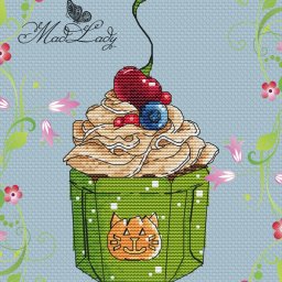 Аппетитное пирожное крестиком