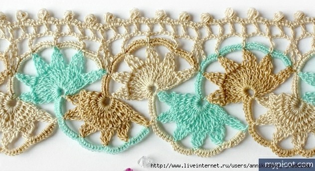 Невероятно красивая кайма крючком