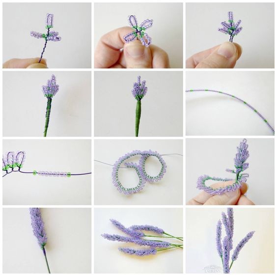 Плетем миниатюрные цветочки из бисера