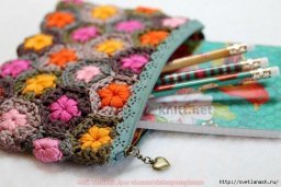 Косметичка из остатков пряжи