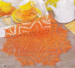 Красивая остроугольная салфетка с прямыми ребрами