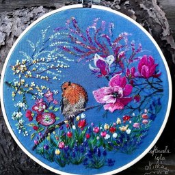 Примеры чудесной вышивки гладью