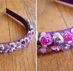 Нежный ободок с цветами