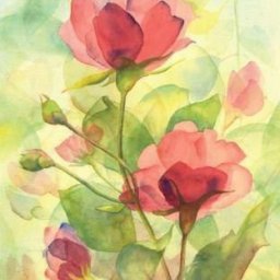 ​Рисуем полупрозрачные утонченные цветы