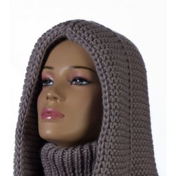 ​Шапка-капюшон спицами