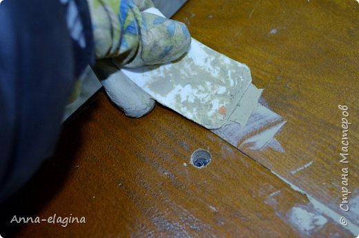 Винтажная переделка старого стола в стиле шебби-шик