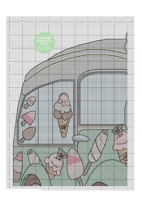 Вышивка "Веселый автобус"