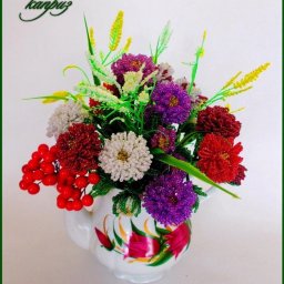 Астры из бисера