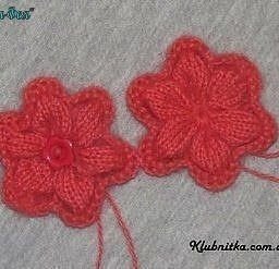 Цветки спицами