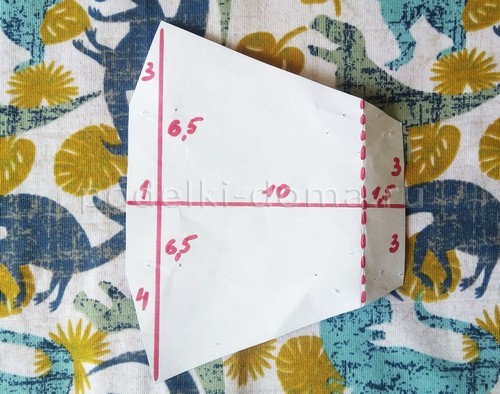 Детская маска из трикотажа