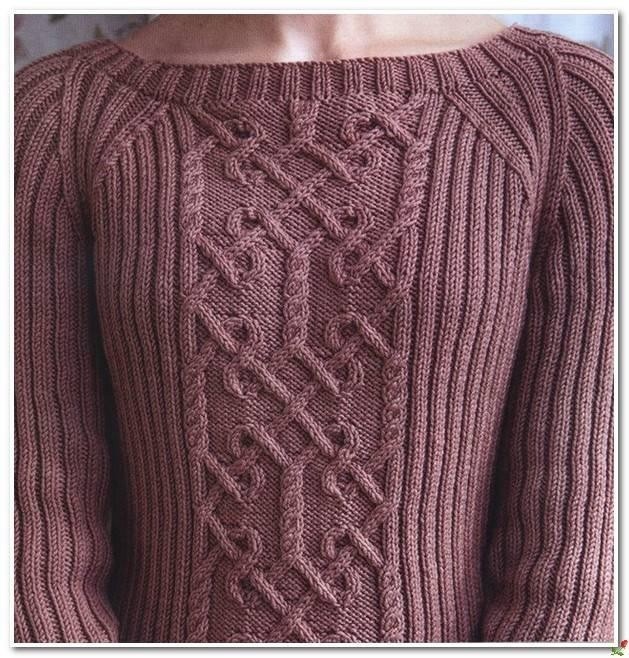 ​Интересная схема для красивого пуловера