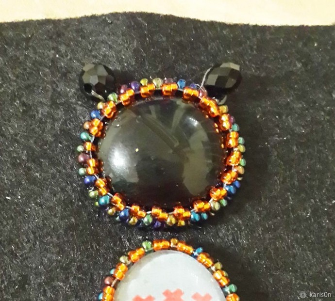 Изготавливаем брошь "Узорчатый жучок"