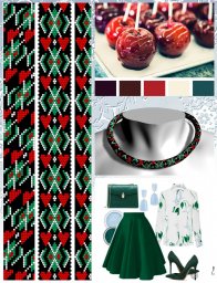 Яркие жгуты из бисера в стиле Аргайл