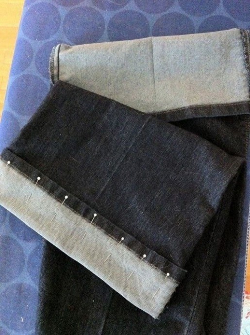 Как укоротить джинсы и сохранить фабричный шов в целости