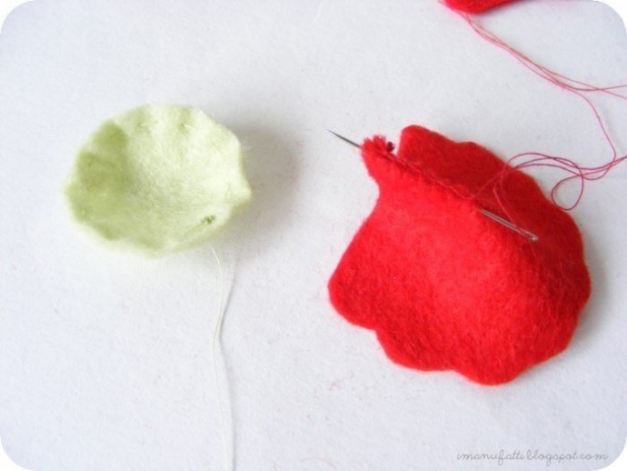 Алые маки из фетра: мастер-класс